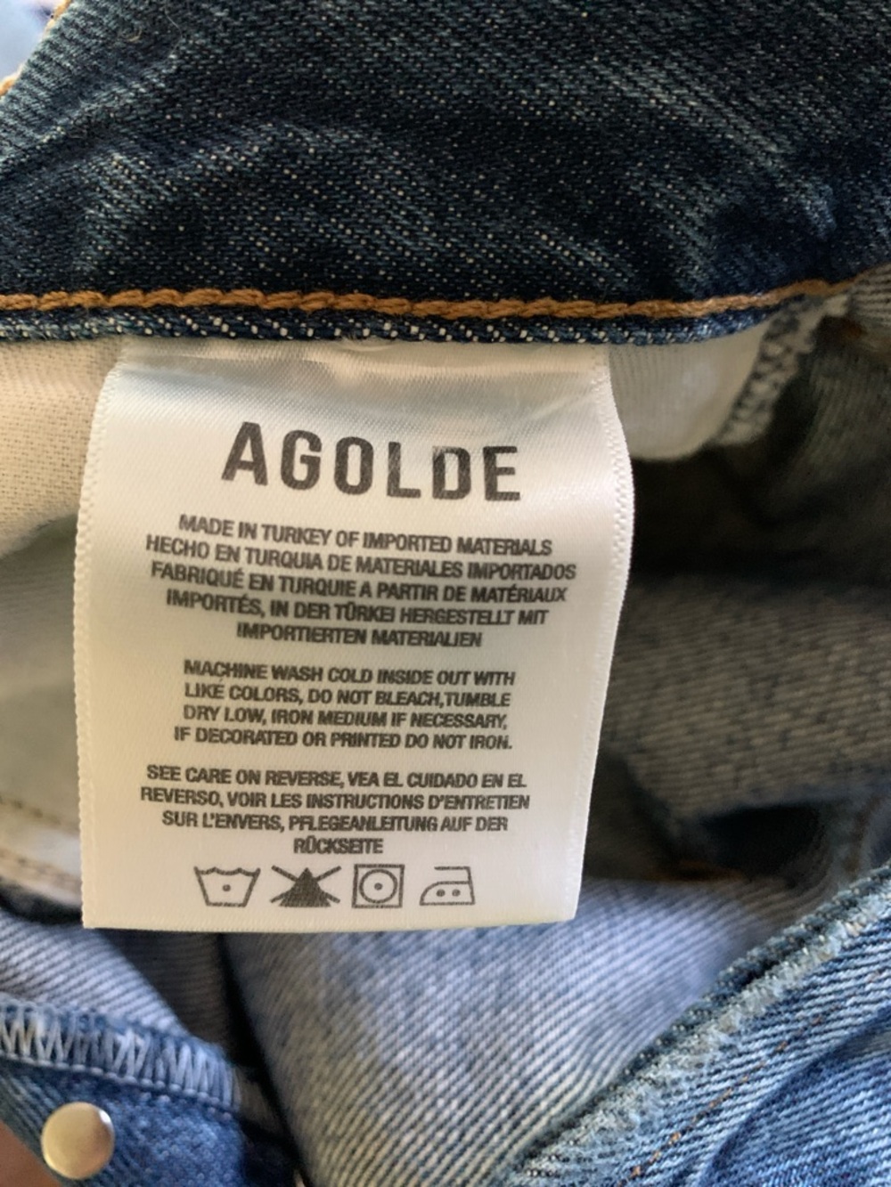 AGOLDE Lana Mid-Rise Straight Leg Jeans in Sphere wash - Picture 9 of 10